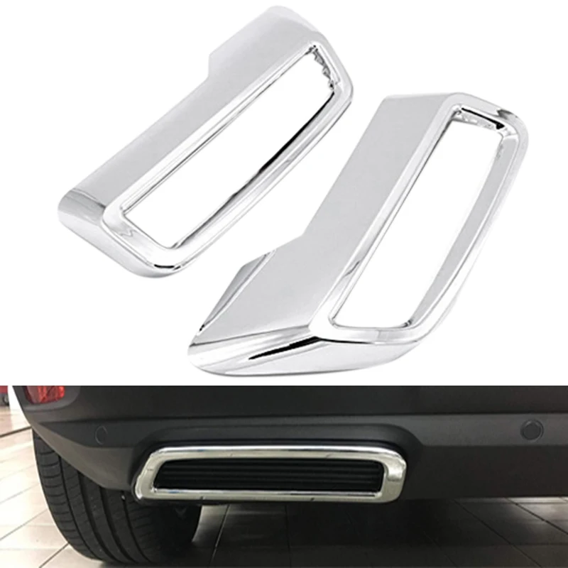 

For Peugeot 3008 5008 Allure 2017 - 2020 Exhaust Pipe Tail Cover ABS Rear Exhaust Muffler End Pipe Cover Decoration Peugeot 4008