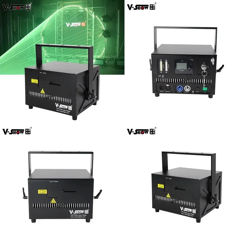 Фото Проектор световых эффектов VSHOW L1003 10W DJ Disco Light Pro LED для дискотек, сцены, вечеринок, ночных клубов и театров №1