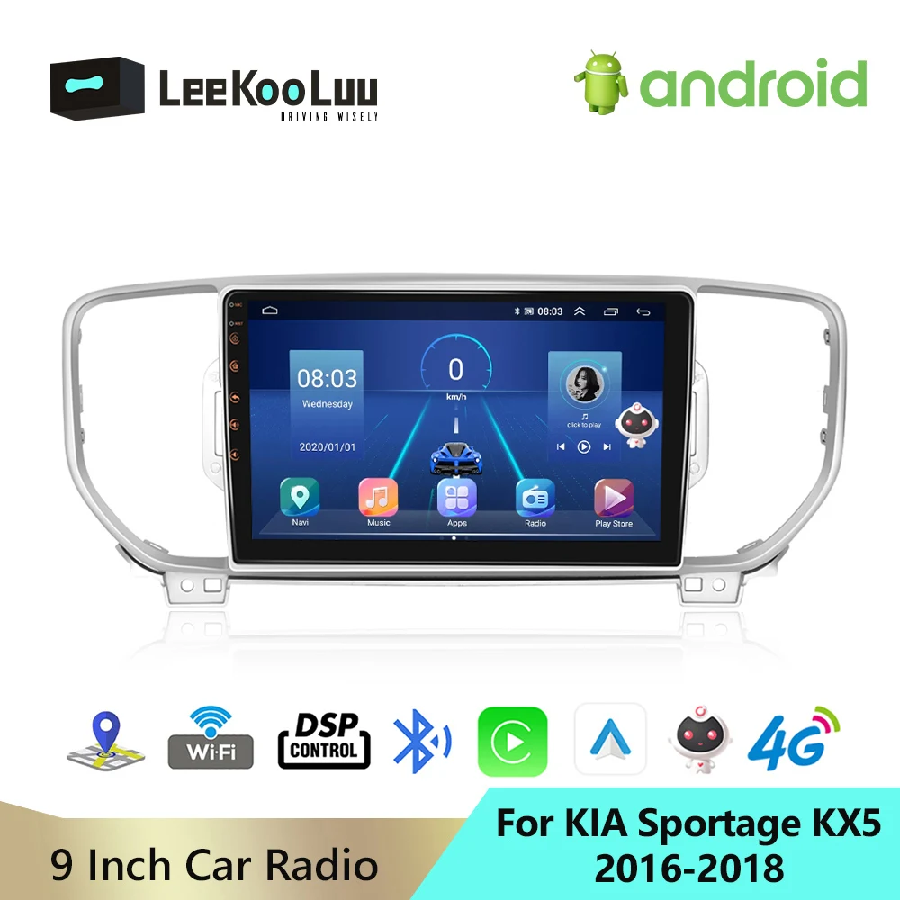 Автомагнитола LeeKooLuu 2DIN Android мультимедийный видеоплеер 4G Wi-Fi DSP Carplay для KIA Sportage KX5