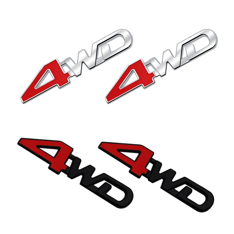 

Metal Emblem Car Sticker 4WD Badge Decal Body Trunk Decor for Toyota Honda Mitsubishi JEEP Ford Suzuki Chevrolet Toyota VW BMW