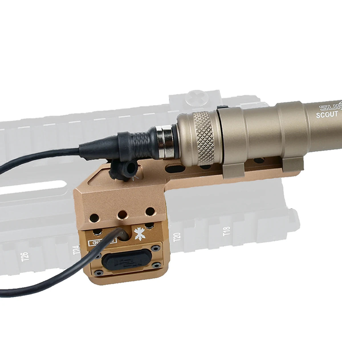 Фото Кнопка-переключатель UNITY Offset Mount для фонарей Surefire M600 M300, модифицированный кнопочный переключатель SF Plug Light Modb*tton, кнопочный переключатель Surefire №5