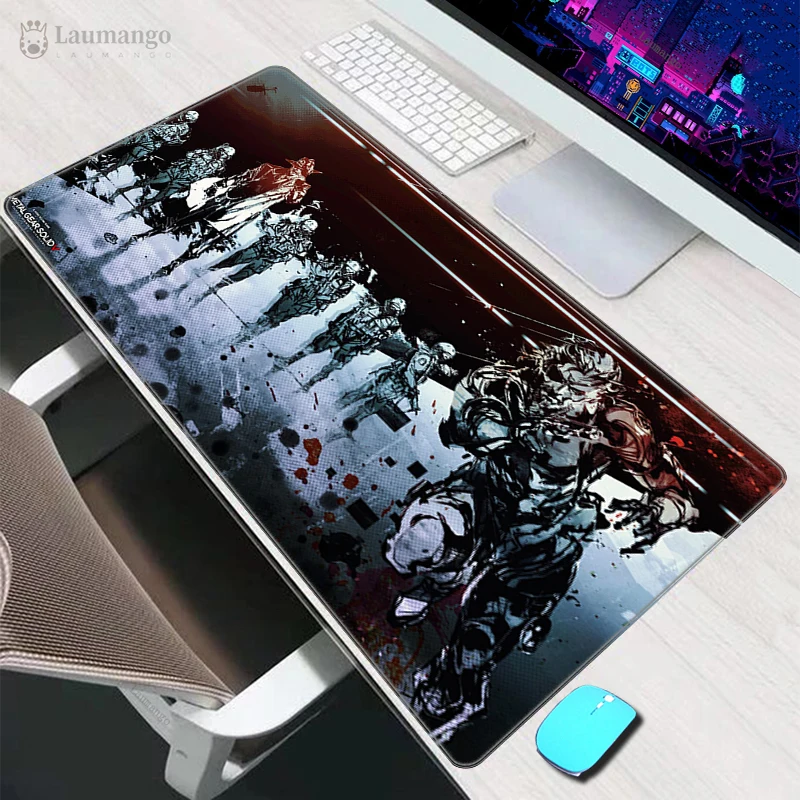 

Metal Gear Solid Mouse Pad Anime Large Kawaii Gaming Accessories Keyboard Laptop Carpet Gabinete Pc Gamer Desk Mat CSGO Mousepad