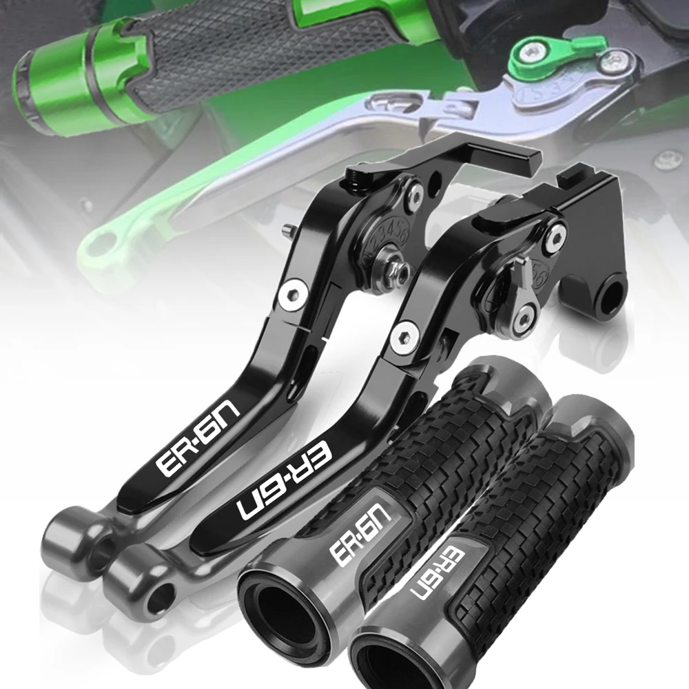 

Extendable Clutch Levers Hand Grips End Motorcycle Adjustable brakes For KAWASAKI ER6N ER 6N 2009-2017 2016 2015 14 13 12 11 10
