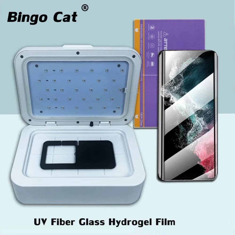 

FONLYU UV Fiber Glass Hydrogel Film Screen Protector For Cut Machine UV Vacuum Curing Machine Support In Flat Curved Smartphone
