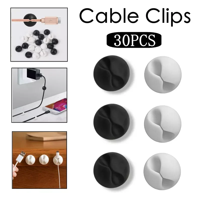 

Car Wire Clip Holder Cable Clip Organizer Silicone Mount Wire Clamp Fastener Clip Desktop Home Office Cable Clips