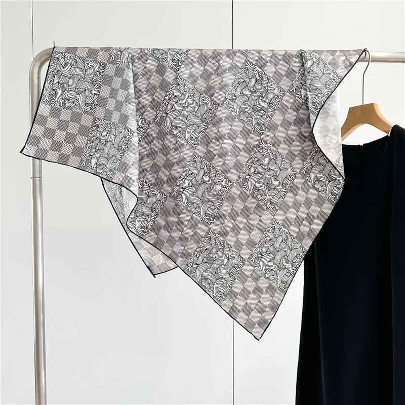 100% саржевый шелковый шарф шейный платок большой квадратный из натурального