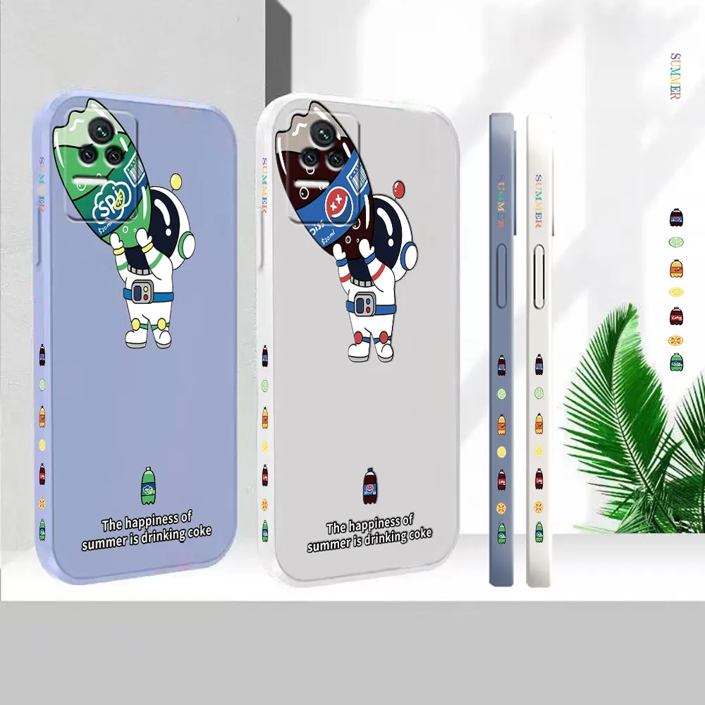 

Case For Redmi K60E K60 K50 K40S K40 K30 K20 12C 10C 9 9A 8A 8 10X 10A 10 Pro Uitra Cola Aerated Water Cute Astronaut Cover Capa