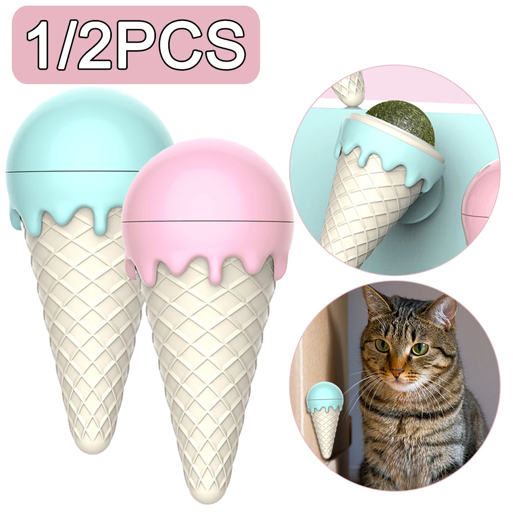 

Мячи для кошачьей мяты, вращающийся мяч для кошачьей мяты, чистящие зубы для кошек, сохраняют рот свежим, здоровый мяч для кошачьей мячи, мяч...