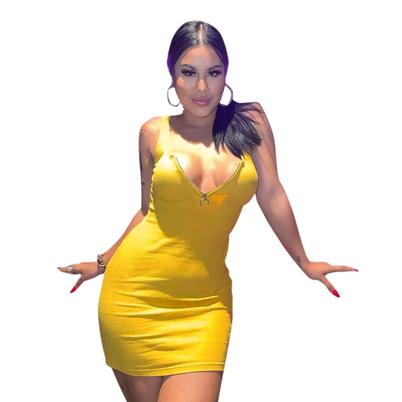 

Womne dress V-neck mini Q22385