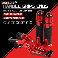 super sport s motorcycle cnc brake clutch levers handlebar knobs handle hand grip ends for ducati super sports 2017 2018