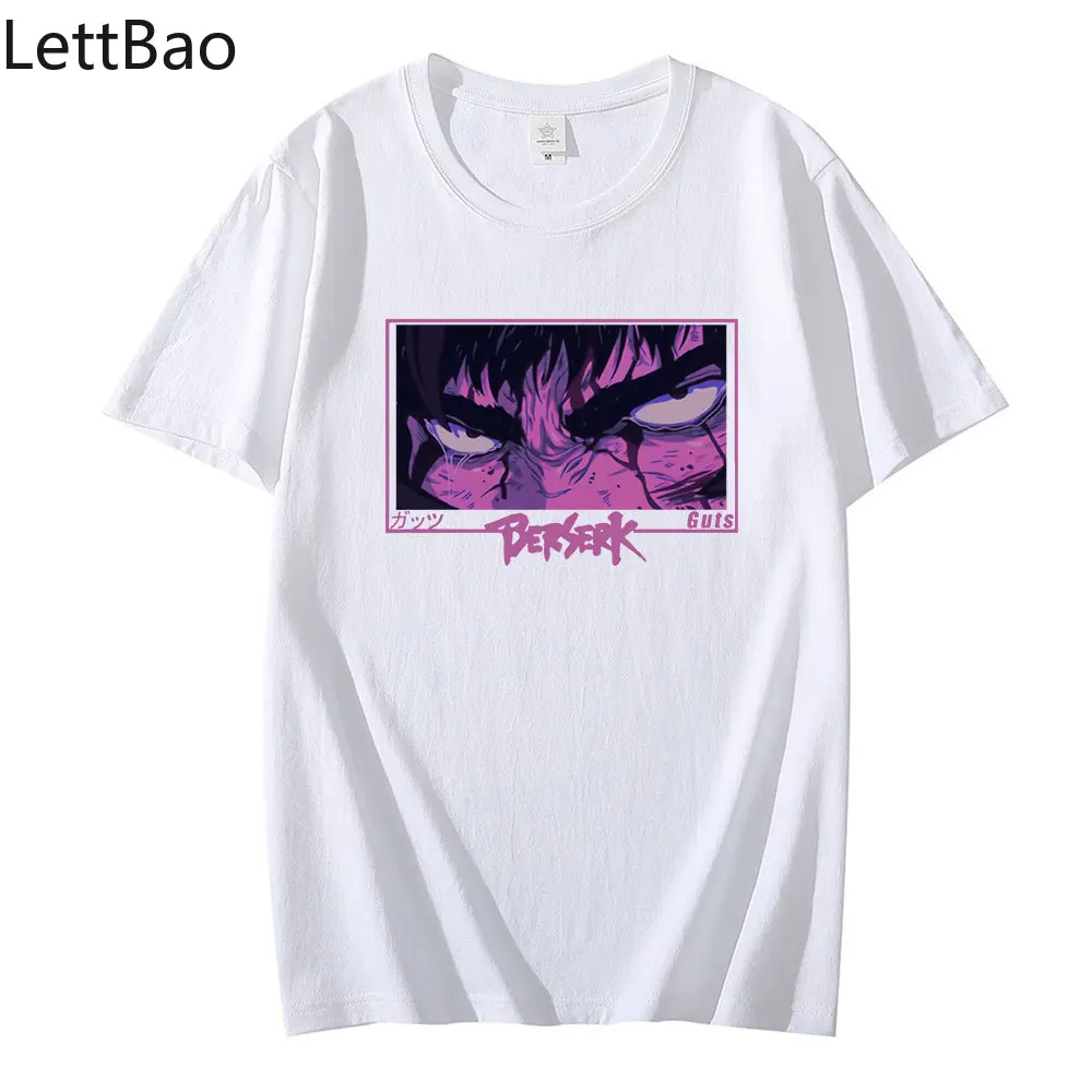 

Летняя модная футболка с манга, футболка с принтом Берсерк кишки, мужская и женская крутая футболка с принтом аниме глаза в стиле Харадзюку, ...