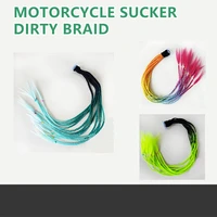 2022 new motorcycle helmet braids woman braids wig for motorbike helmet multicolor twist pigtail ponytail with sucker bow