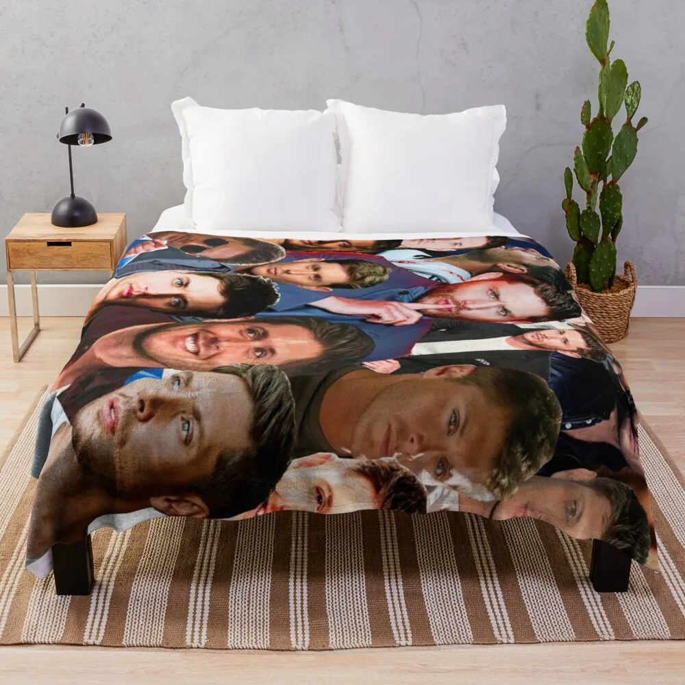 

Jensen Ackles Photo Collage Throw Blanket Beautiful Blankets