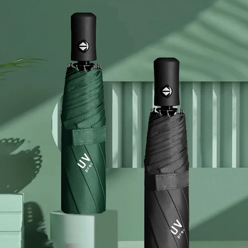 

Fully Automatic UV Umbrella Sunscreen Anti-UV Sun Umbrella Three-fold 8 Ribs 10 Ribs Rain Umbrella Folding Umbrella Sunshade