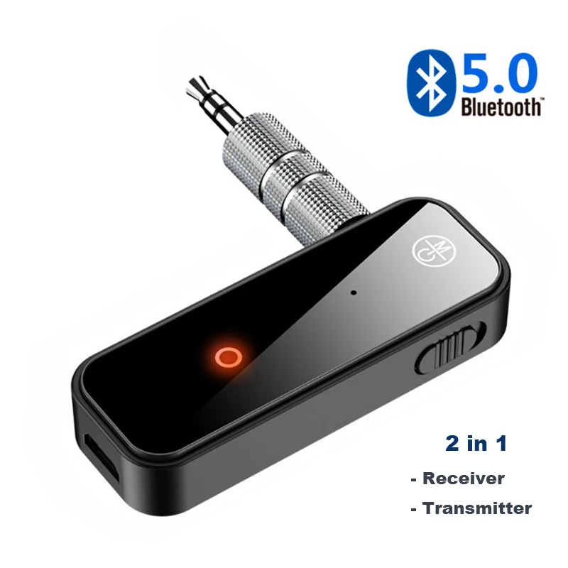 2 in 1 Wireless Bluetooth 5.0 Receiver Transmitter Adapter 3.5mm Jack For Car Music Audio Aux Headphone Reciever BT5.0 Adapter
