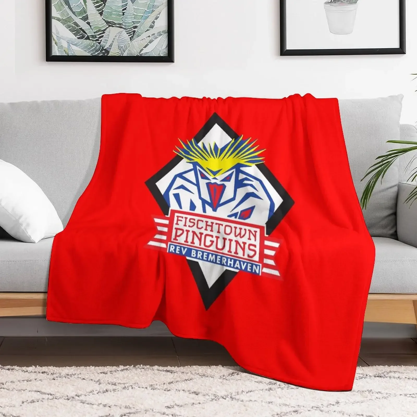 Плед для косплея Fischtown Pinguins аниме дизайнерские одеяла в одну клетку на диван