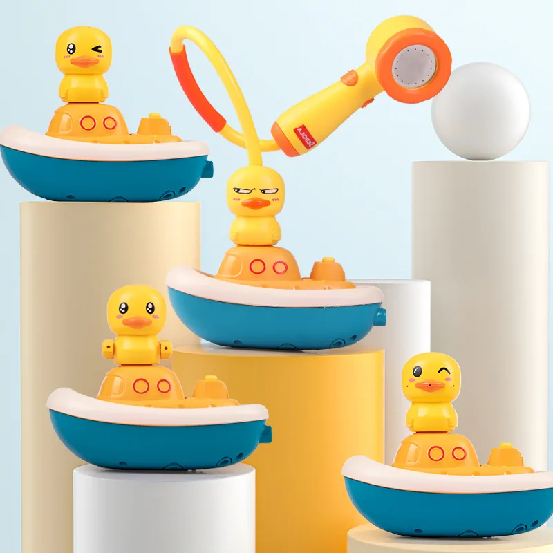 

2022 Kids Bathing Toys Cute Duck Electric Water Spray Toy Baby Bathroom Shower Swimming Play Water Game Children's Birthday Gift