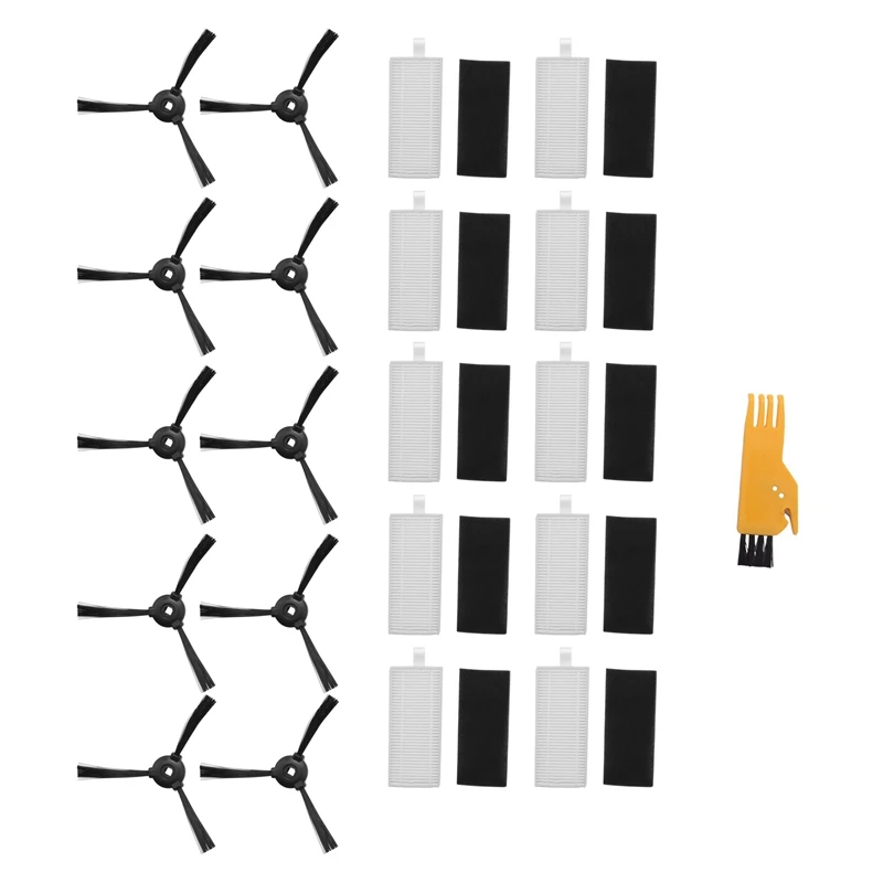 10 фильтров и боковых щеток для Lefant M201 T700 M520 M571 M501B M301 комплект сменных аксессуаров