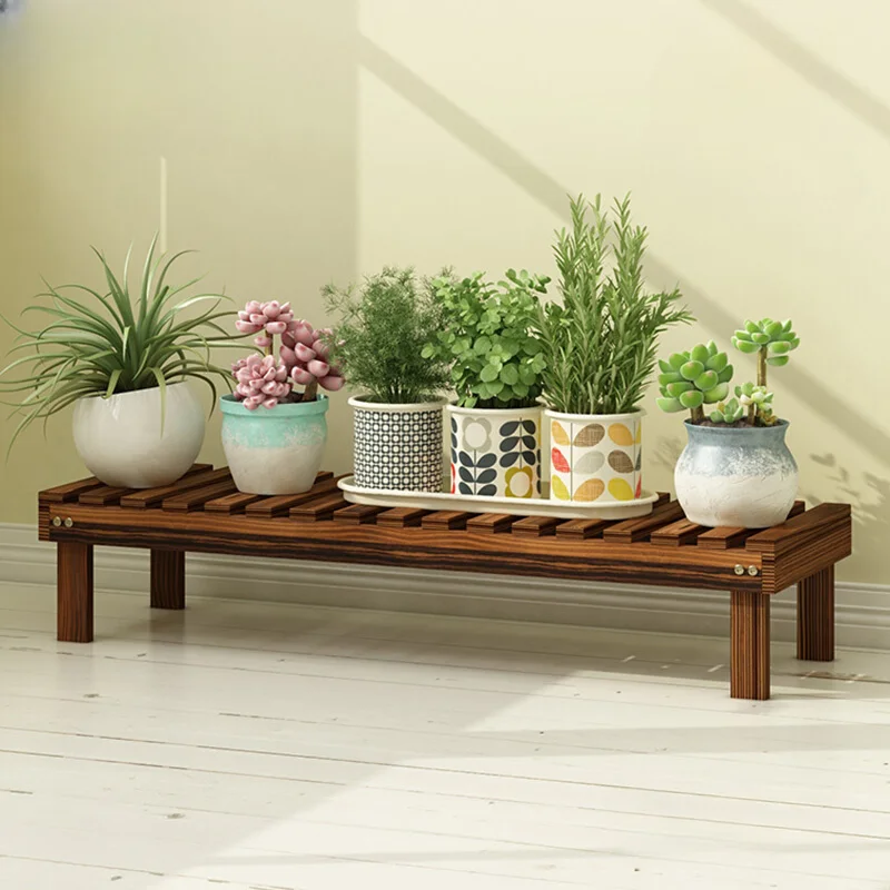 

Wedding Outdoor Plant Shelf Frame Display Wooden Floor Flower Shelf Rack Patio Estantes Para Plantas Garden Furniture Sets