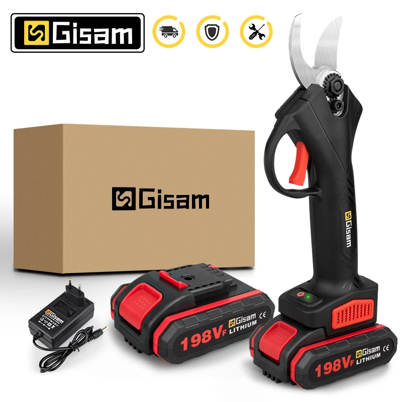 Беспроводной Электрический секатор, садовый инструмент для обрезки фруктовых деревьев, 30 мм