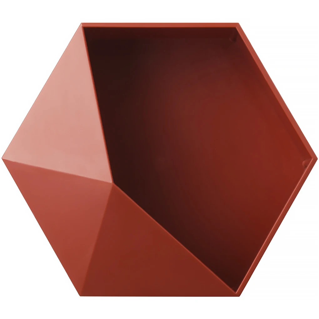 

Hexagonal Wall-Mounted Shelf Geometric Storage Rack Bracket Wall Room Decorative Display shelf ABS Solid Color Storage Box
