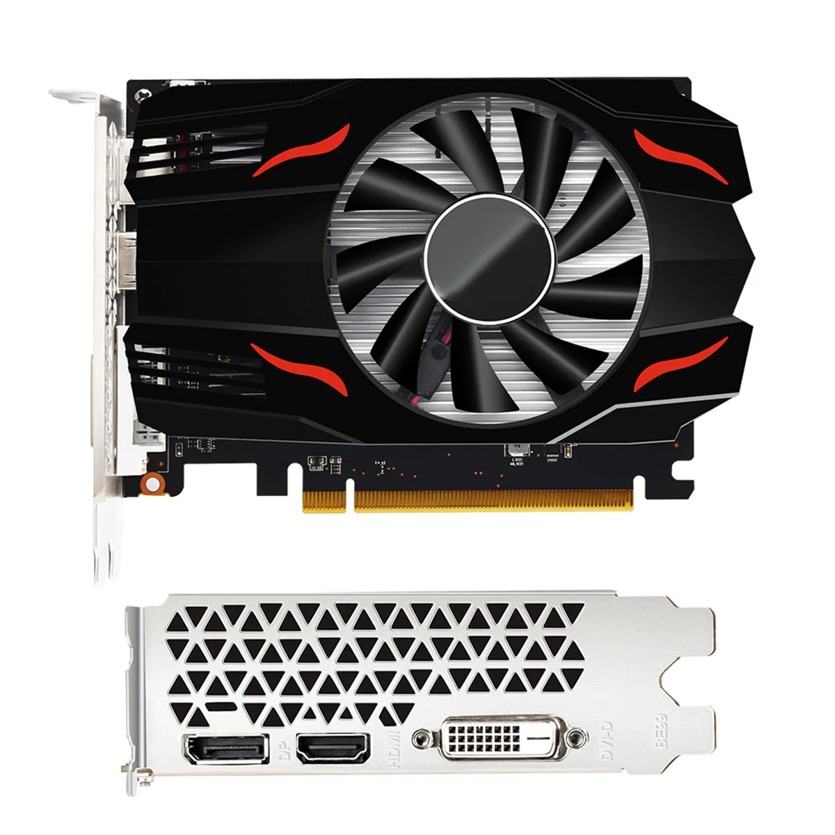 Видеокарта RX550 4G DDR5 128 бит 1183 МГц 14 нм PCI-E3.0 8X DP + DVI + HDMI-совместимая видеокарта