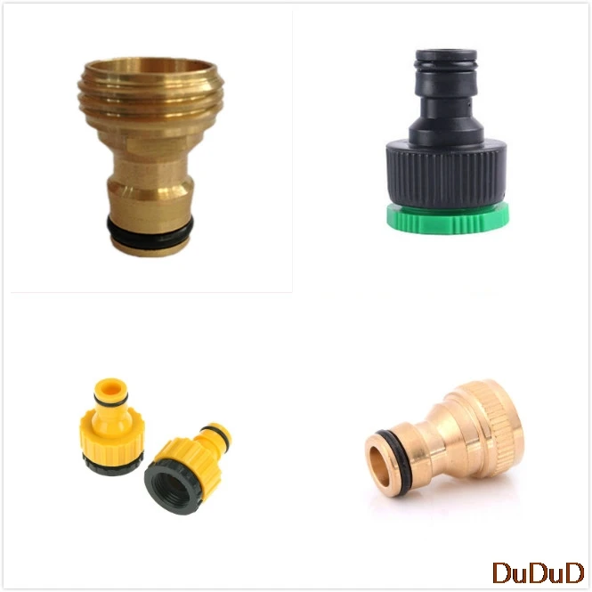 

Garden Tap 1/2" 3/4" Male Female Thread Nipple Joint 1/4" Hose Quick Connector Irrigation Water Splitters