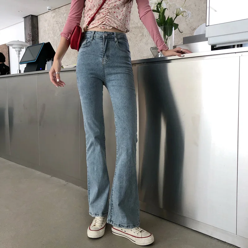 

Spring And Autumn New Korean Style Slim Slimming Casual Slim Slimming Jeans With Split Ends