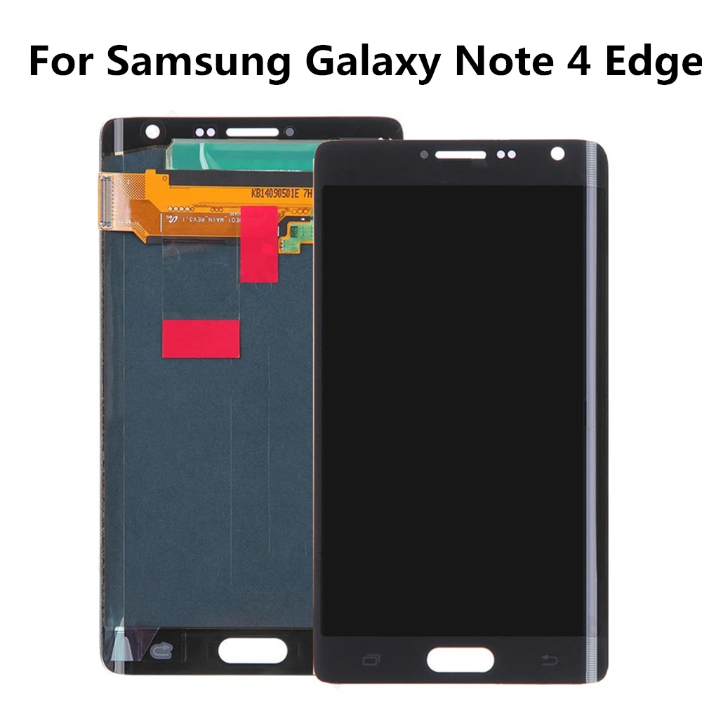 5 6 &quot100% оригинальный AMOLED ЖК-дисплей с рамкой для SAMSUNG Galaxy Note 4 Edge N915 N9150 N915F