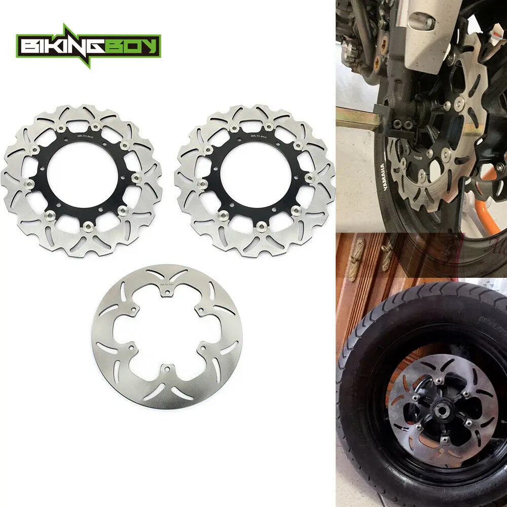 

BIKINGBOY Передние и задние тормозные диски Роторы для Yamaha VMX12 V-Max 1200 93-07 94 95 96 97 98 99 00 04 05 06 FJR 1300 01 02 03