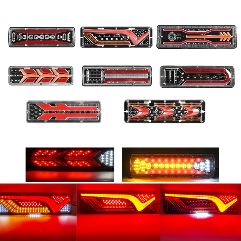 

2X 30cm Dynamic LED Truck Tail Light Turn Signal Rear Brake Lights Reverse Signal Lamp Trailer Lorry Bus Caravan Camper 12/24V