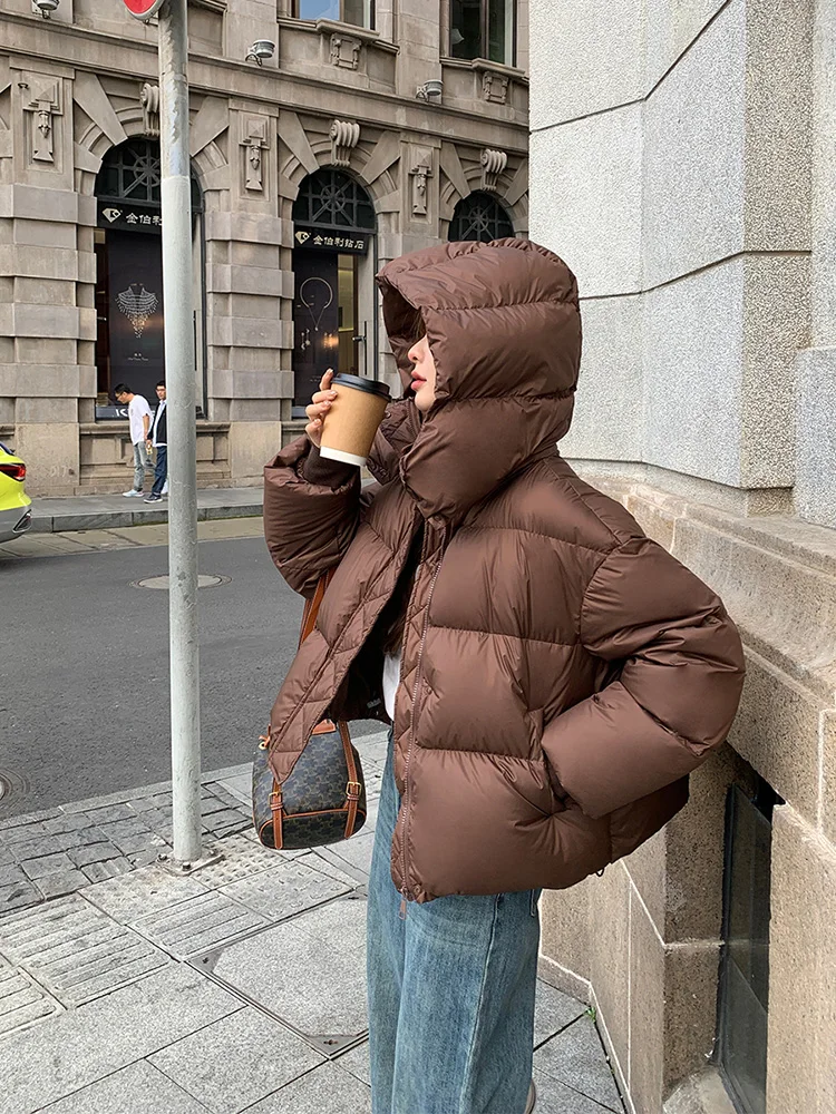 Down Jacket Cotton-padded Clothes Women Short 2024 New Popular Maillard Lightweight Thickened Small Puff Winter coat