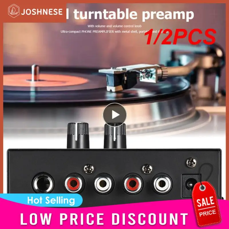 

1/2PCS Ultra-Compact Phono Preamp Preamplifier With Rca 1/4Inch Trs Interfaces Preamplificador Phono Preamp PP400