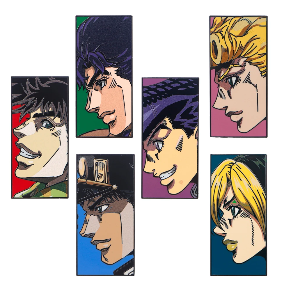Аниме Kujo Jotaro булавки для рюкзака жесткая эмалированная булавка значки портфеля
