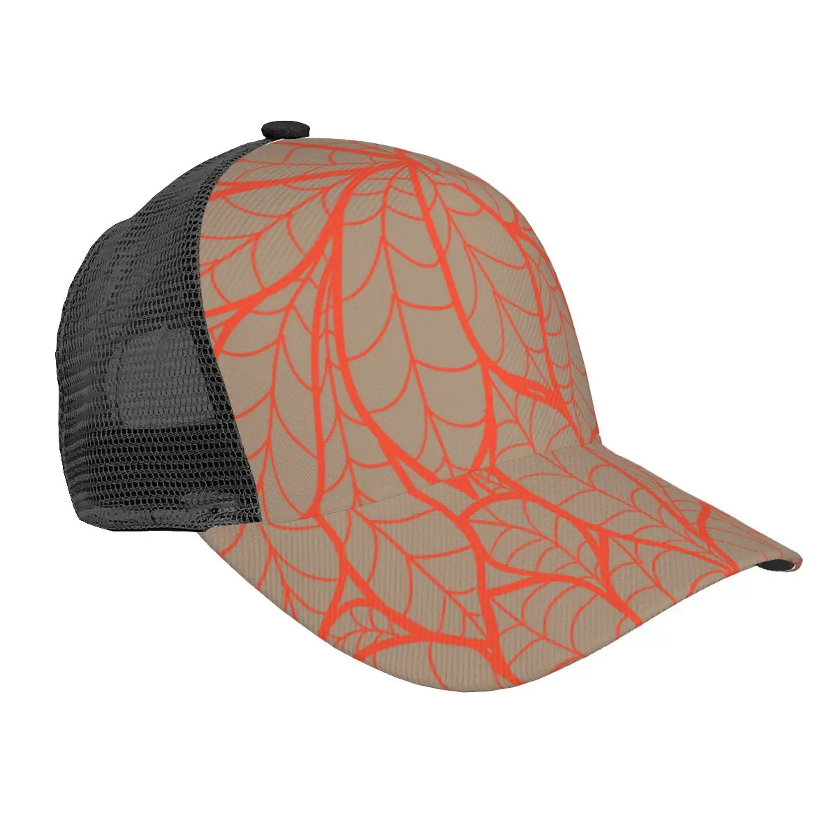 

Summer Quick Drying Baseball Cap Men Women Doodle Chestnut Leaves Element Pattern Orange Casual Mesh Breathable Snapback