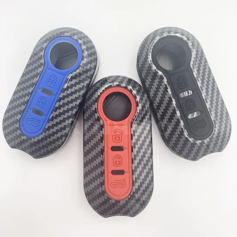 Карбоновый чехол для автомобильного ключа с 3 кнопками складной защитный пульта
