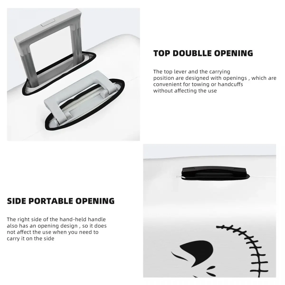 Чехол для багажа с принтом Кошмар перед Рождеством Размер 18-32 дюйма