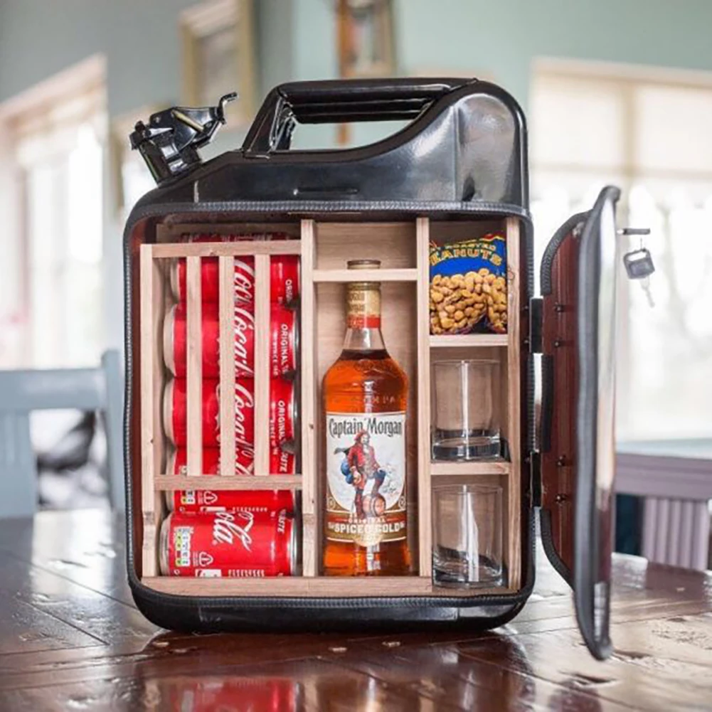 

Whiskey Bar Cabinet Mini Bar Jerry Can My Cave My Rules Personalized Bar Cabinet for Husband for Men's Gift Beer Storage Box