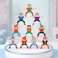 cartoon balance blocks toys children colorful montessori tower stacking high building block game education toy for boys