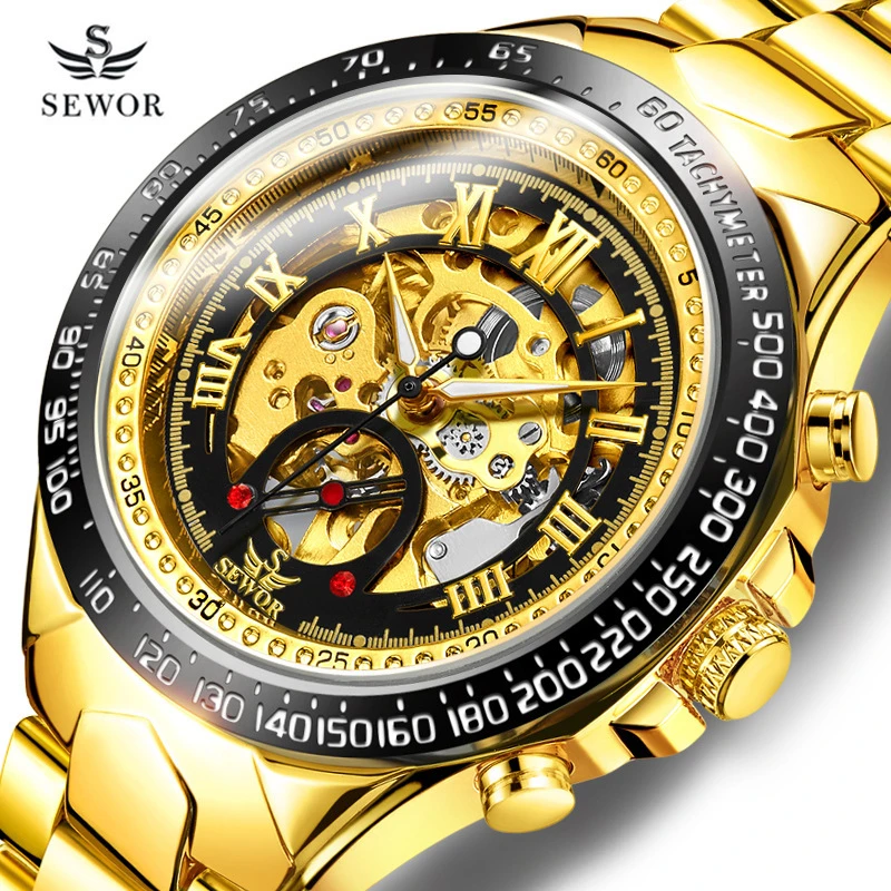 

Aviation Flight 1963 Watch Automatic Mechanical Skeleton Hollow Aviation Ruler All Steel High-end Tough Guy Military Wristwatch