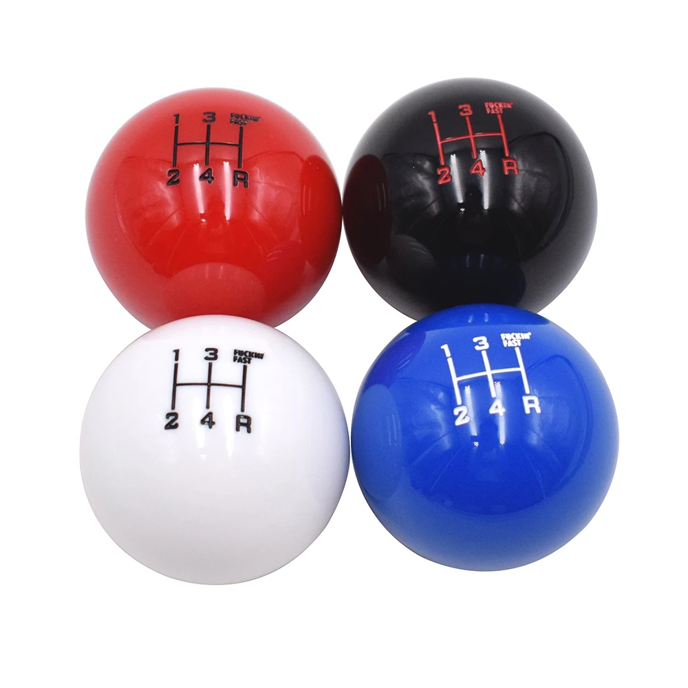 Universal M12X1.25 Thread 5 6 Speed Round Gear Shift Knob Shifter Lever Head |