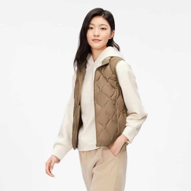 Женский легкий пуховой жилет BOSIDENG уличная ветрозащитная куртка без рукавов для