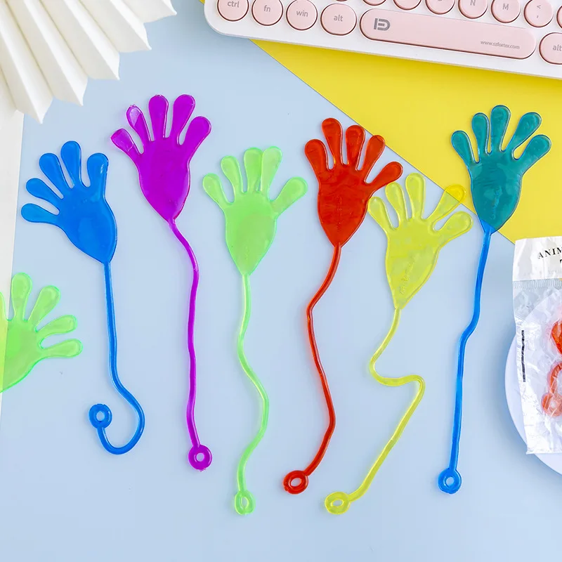 

100Pcs Finger Sticky Climbing Squishy Toys Kawaii Party Birthday for Kids Stress Relief Hands toy