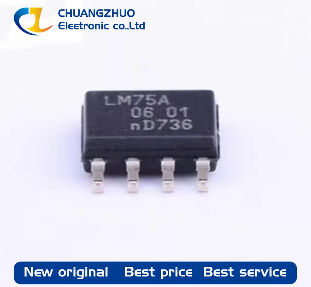 

10Pcs/Lot New original LM75AD,118 LM75A SOIC-8 Temperature Sensors