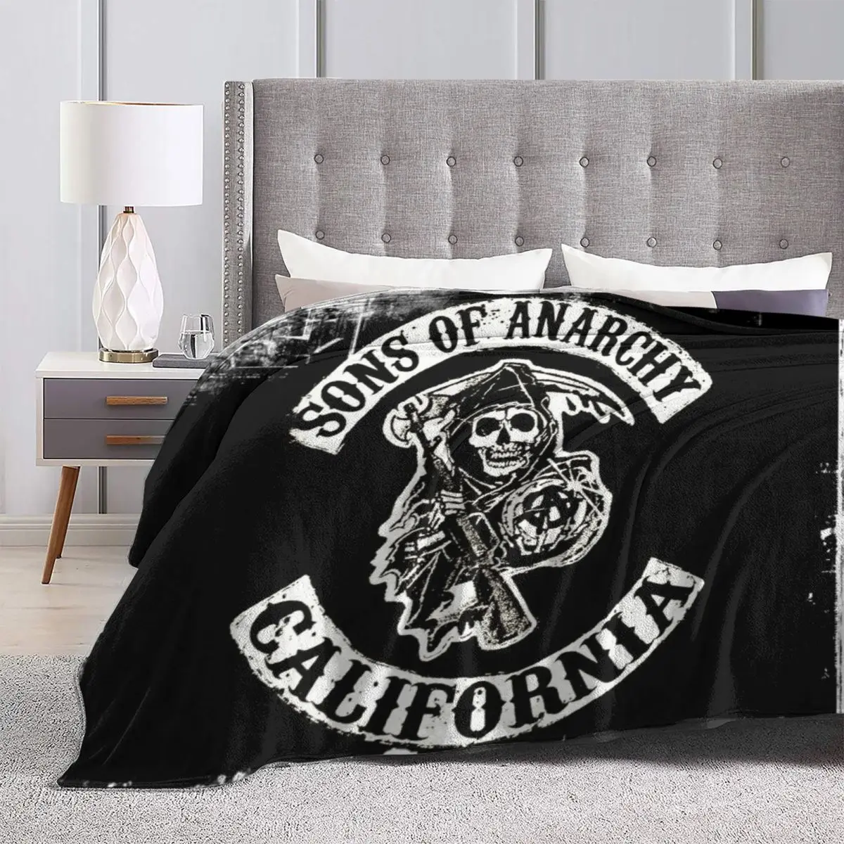 

Sons Of Anarchy 3564 Blanket Bedspread Bed Plaid Muslin Throw Blanket Winter Bed Covers