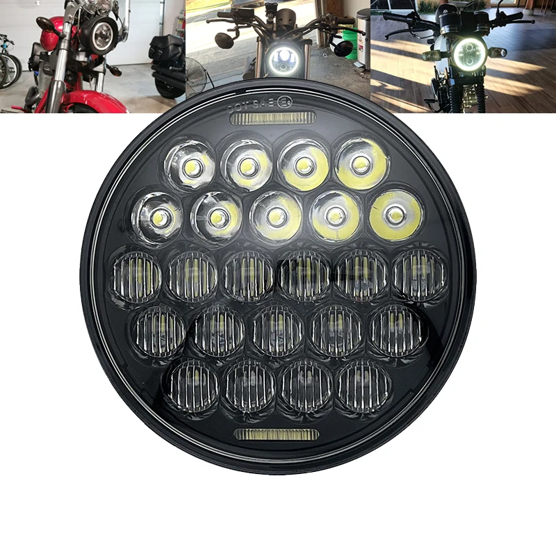 

Мотоциклетная светодиодная фара 5,75 дюйма с ДХО для Harley Dyna Sportster 883 1200 XL 5-3/4 дюйма 5,75 дюйма мотоциклетная фара дальнего и ближнего света