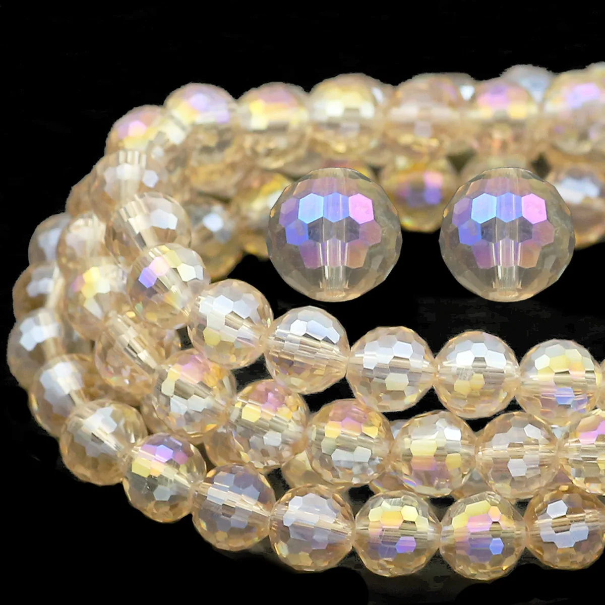 6/8/10 мм 96 граненые бусины из австрийского хрусталя золотые круглые цвета