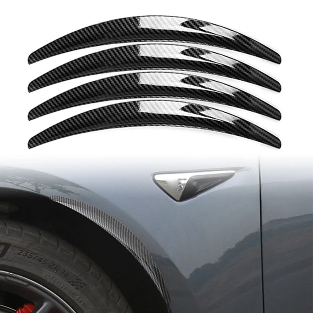 

Wheel Eyebrow Fender Flare Strip Adhensive Corrosion-Resistance Anti-Wear Black Carbon Fiber Gloss Longlife Red