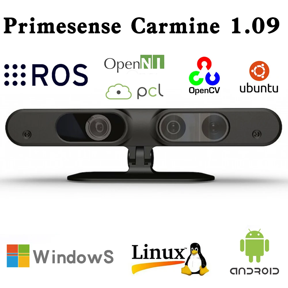 Primesense Carmine 1.09 Short-range 3d Sensor 3D Scanner Somatosensory depth RGBD Camera ROS robot vision Skeleton recognition