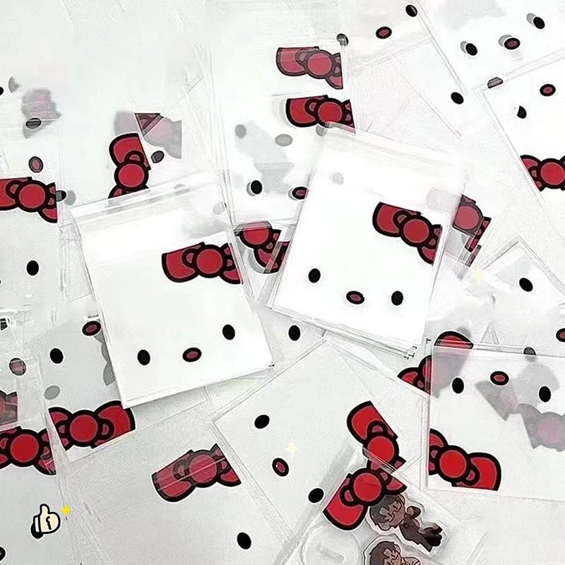 100 шт. пластиковые пакеты для хранения Hello Kitty